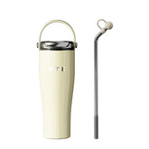 OTE 30 Oz Water Bottle with Flip Straw & Handle, 316 Stainless Steel Tumbler, 800ML Vacuum Keep Hot/Cold Water Bottle